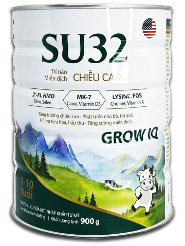 Bao Bì Hộp Thiếc Đựng Sữa Bột In Nhãn SU32 Grow IQ 900g